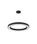 InLight Κρεμαστό φωτιστικό LED 88W 3CCT by switch on base σε μαύρη απόχρωση D:80cm 6073-80-BL
